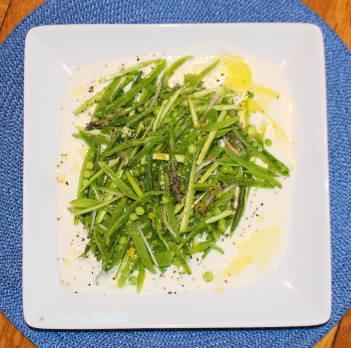 grilled corn and sugar snap pea salad